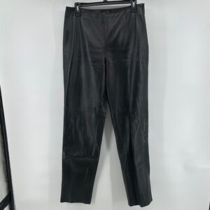 Dana Buchman Black 100% Lambskin Leather Women’s Dress Pants sz 10